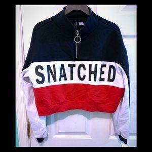 H&M cropped graphic sweater